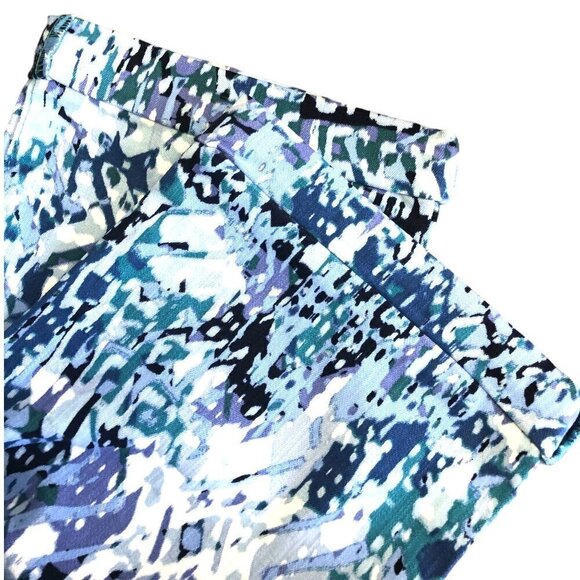 NWT Nine West Chrystie Capri Womens Size 8 Blue White Black Camo Pattern NEW - Picture 6 of 8